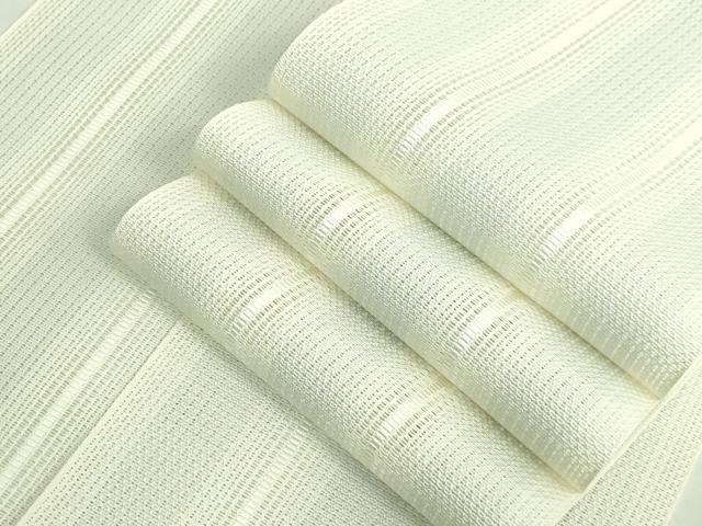 平和屋着物*極上 夏物 本場筑前博多織 半幅帯 紗 間道 逸品 未使用 DZAB2948kh6