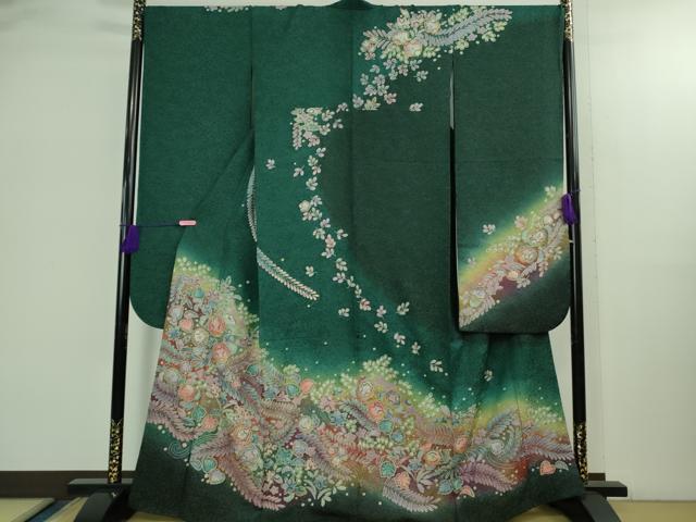 平和屋着物●極上 振袖 辻が花 暈し染め 金彩 金通し地 やまと誂製 逸品 DZAB2957kh6
