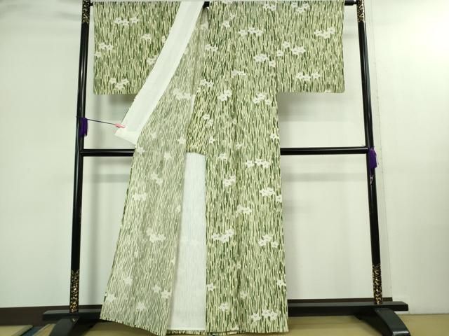 平和屋本店*極上 夏物 銀座 志ま亀 小紋 絽 舞花文 たとう紙付き 逸品 未使用 DZAB2962kh6