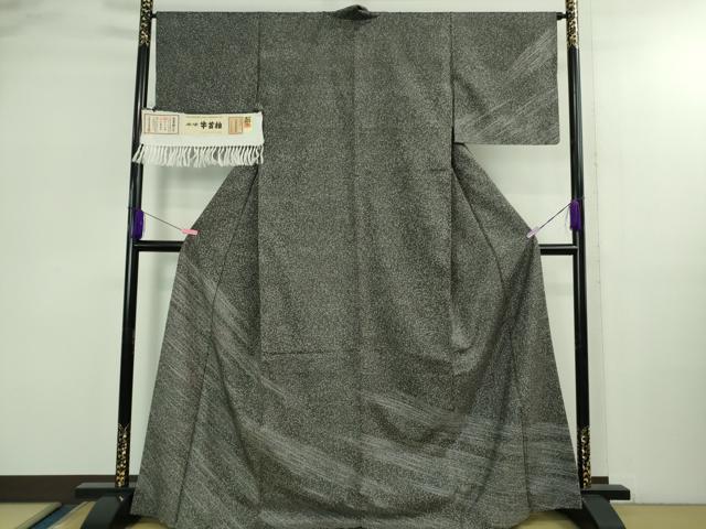 平和屋本店●極上 石川県指定無形文化財 牛首紬 白山工房 手織り 訪問着 刺繍 輪重ね 霞文 証紙付き 逸品 DZAB2968kh6