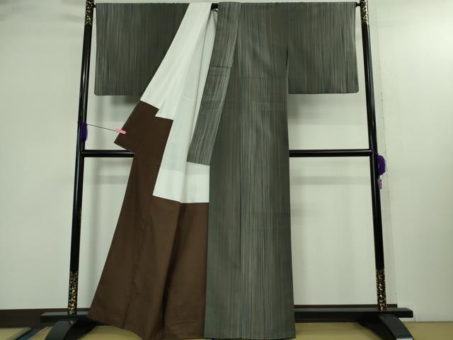 平和屋着物●極上 本塩沢 やまだ織 200色 逸品 DZAB2970kh6