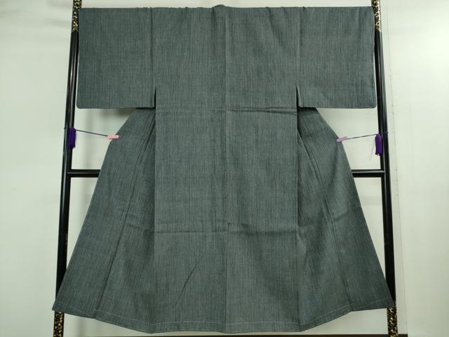 平和屋本店●極上 男性 本場結城紬 重要無形文化財 縞 三越扱い 逸品 未使用 DZAB2976kh6