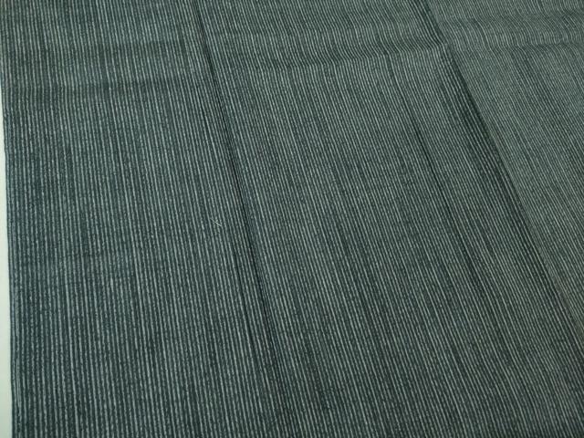平和屋本店●極上 男性 本場結城紬 重要無形文化財 縞 三越扱い 逸品 未使用 DZAB2976kh6