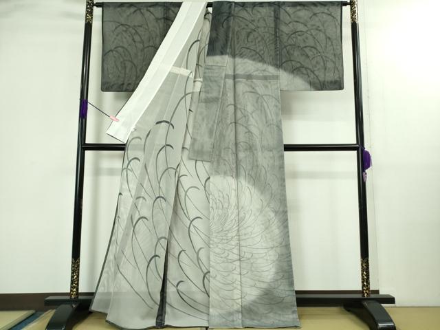 平和屋本店▽極上 訪問着 無双 紗×紗 乱菊 暈し染め 金彩 逸品 DZAB2989kh6
