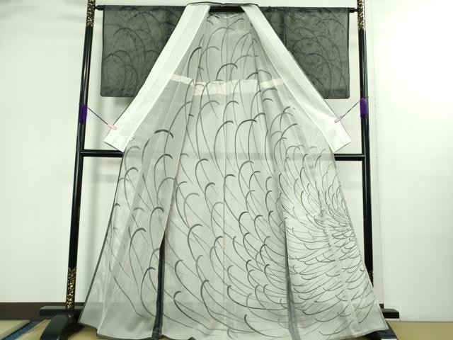 平和屋本店▽極上 訪問着 無双 紗×紗 乱菊 暈し染め 金彩 逸品 DZAB2989kh6