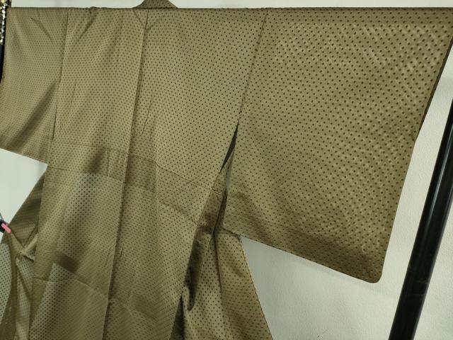 平和屋着物*極上 夏物 夏お召 紗 風通織 生壁色地 逸品 DZAB2994kh6