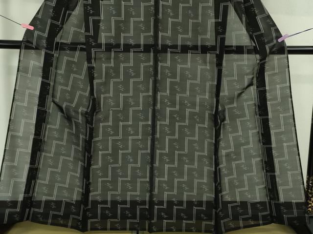 平和屋着物*極上 夏物 本場琉球絣 夏琉球 青褐色地 反端付き 逸品 未使用 DZAB3002kh6