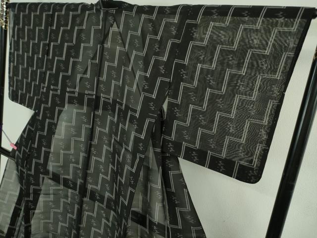 平和屋着物*極上 夏物 本場琉球絣 夏琉球 青褐色地 反端付き 逸品 未使用 DZAB3002kh6