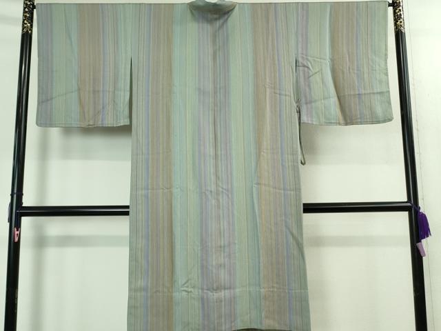 平和屋着物#極上 道中着 ロング丈 縞 逸品 DZAB3014kh6