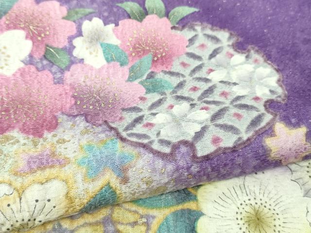 平和屋着物●極上 振袖 辻が花 暈し染め 金彩 金通し地 逸品 DZAB3035kh6
