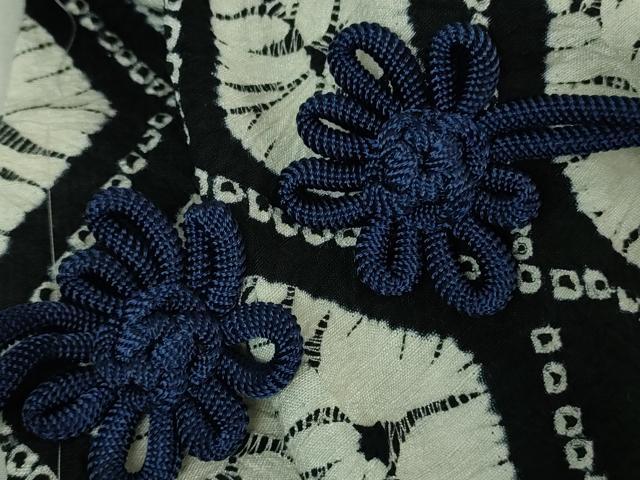 平和屋着物#極上 道中着 絞り 菱文 黒地 逸品 未使用 DZAB3054kh6