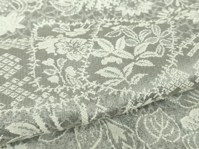 平和屋着物■極上 天目織 道行コート ロング丈 扇面花文 逸品 DZAB3056kh6