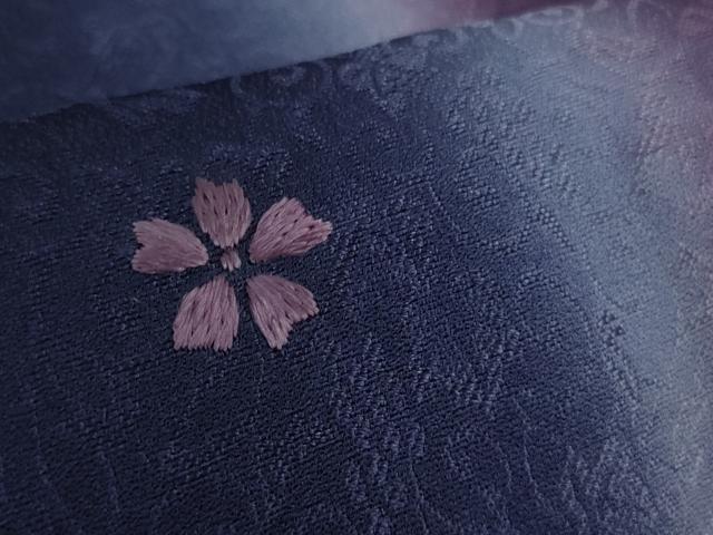 平和屋着物#極上 中国三大刺繍 相良刺繍 道中着 ロング丈 舞花文 暈し染め 逸品 未使用 DZAB3058kh6