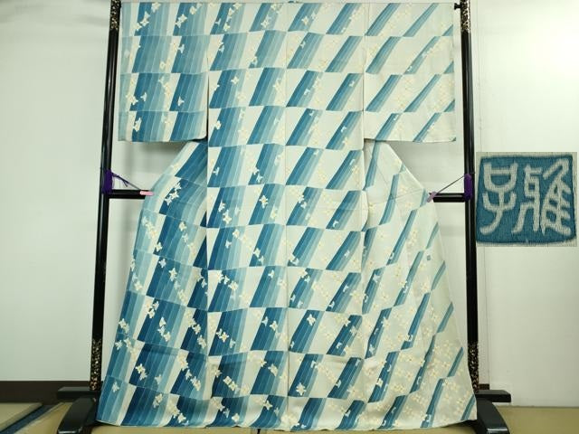 平和屋本店●極上 京友禅作家 山田雅子 訪問着 旅愁 仮絵羽 逸品 未使用 DZAB3067kh6