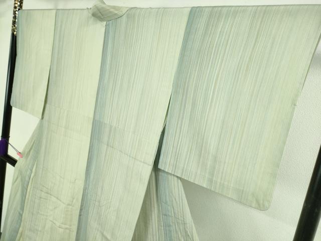 平和屋着物▽極上 本塩沢 やまだ織 200色 単衣 大坪シズイ作 証紙付き 逸品 DZAB3068kh6