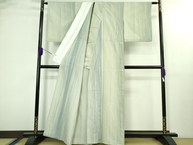 平和屋着物▽極上 本塩沢 やまだ織 200色 単衣 大坪シズイ作 証紙付き 逸品 DZAB3068kh6