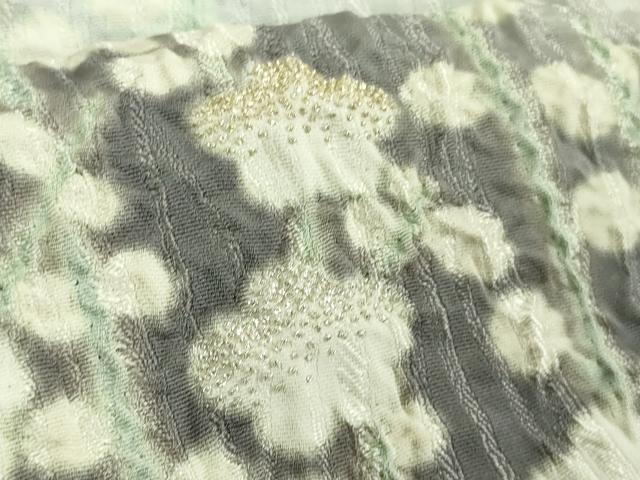 平和屋本店●極上 十日町 名門 滝泰謹製 中国三大刺繍 相良刺繍 訪問着 おぼろ染め 襲絞り 笹梅文 暈し染め 銀糸 逸品 DZAB3075kh6