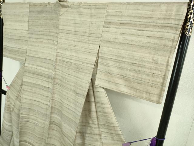 平和屋着物●極上 インド・アッサム 野蚕糸 手織 ムガシルク 逸品 DZAB3092kh6