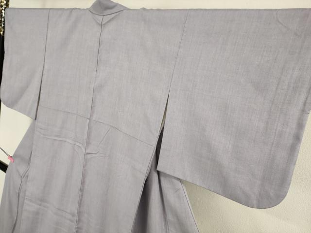 平和屋本店●極上 本場結城紬 重要無形文化財 奥順謹製 色無地 半色 証紙付き 逸品 DZAB3095kh6