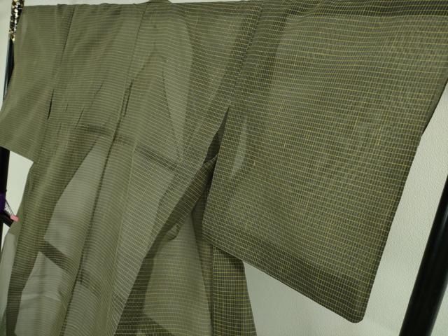 平和屋本店*極上 夏物 白たか上布 置賜紬 小松紀夫作 格子 証紙付き 逸品 DZAB3100kh6