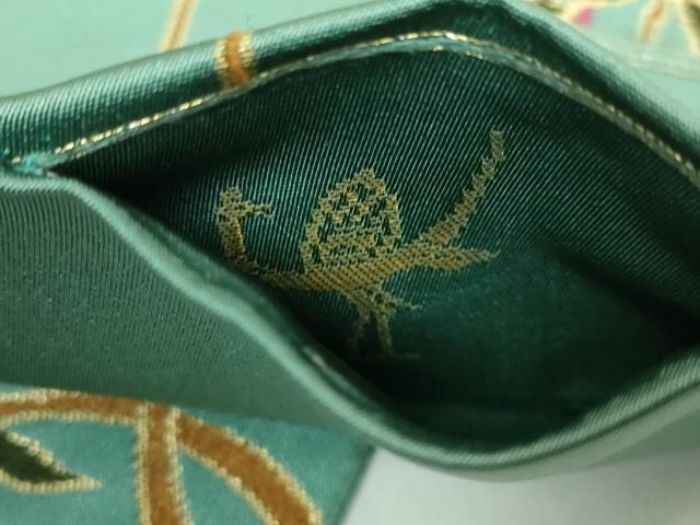 平和屋着物●極上 西陣 白綾苑大庭 六通柄袋帯 流水枝垂れ桜 金糸 逸品 DZAB3110kh6