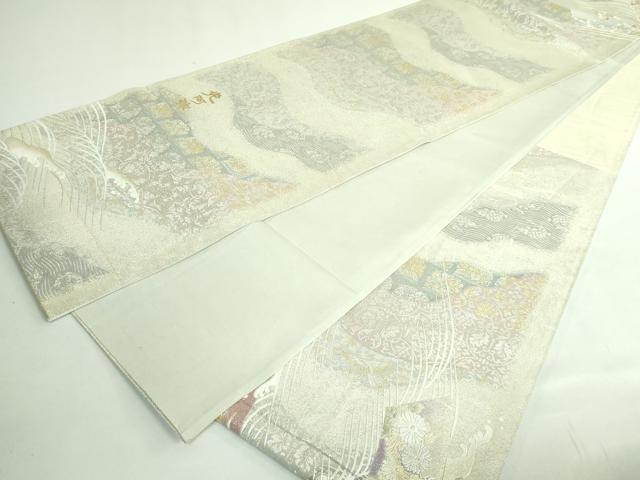 平和屋着物●極上 金彩友禅 卓越技能者・名工・和田光正監修 光阿弥 太鼓柄袋帯 道長名物裂文 金銀彩 逸品 DZAB3117kh6