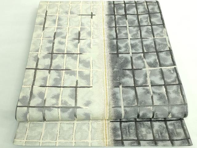 平和屋着物●極上 西陣の名門 加納幸謹製 六通柄袋帯 間道 金糸 逸品 DZAB3120kh6