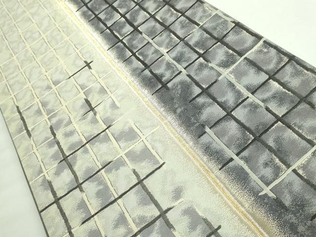 平和屋着物●極上 西陣の名門 加納幸謹製 六通柄袋帯 間道 金糸 逸品 DZAB3120kh6