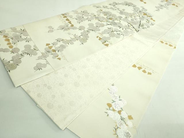 平和屋着物●極上 西陣 浅山織物謹製 六通柄袋帯 唐織 枝花文 真珠本金箔 証紙付き 逸品 未使用 DZAB3138kh6