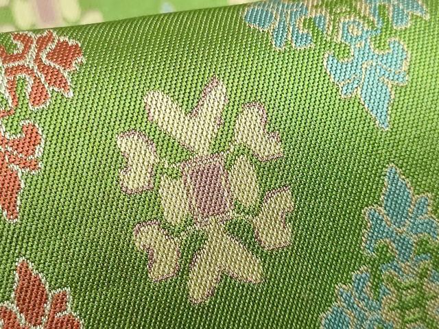 平和屋着物●極上 龍村美術織物 九寸開き名古屋帯 天平双華文 証紙付き 逸品 未使用 DZAB3148kh6
