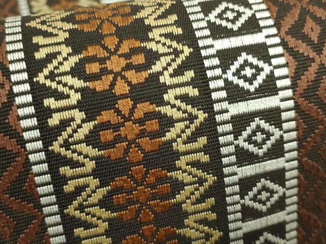 平和屋着物●極上 本場筑前博多織 八寸名古屋帯 献上 逸品 未使用 DZAB3152kh6