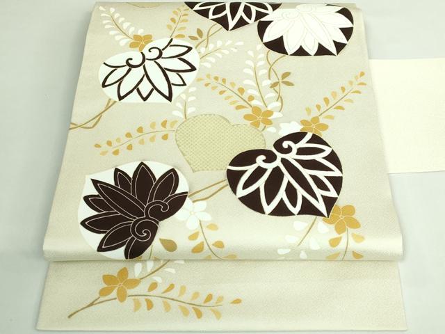 平和屋本店●極上 工芸キモノ野口 九寸名古屋帯 葵 逸品 DZAB3161kh6