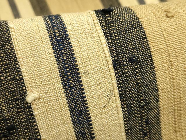 平和屋本店●極上 浦野理一 経節紬 九寸名古屋帯 間道 枯色地 逸品 未使用 DZAB3174kh6
