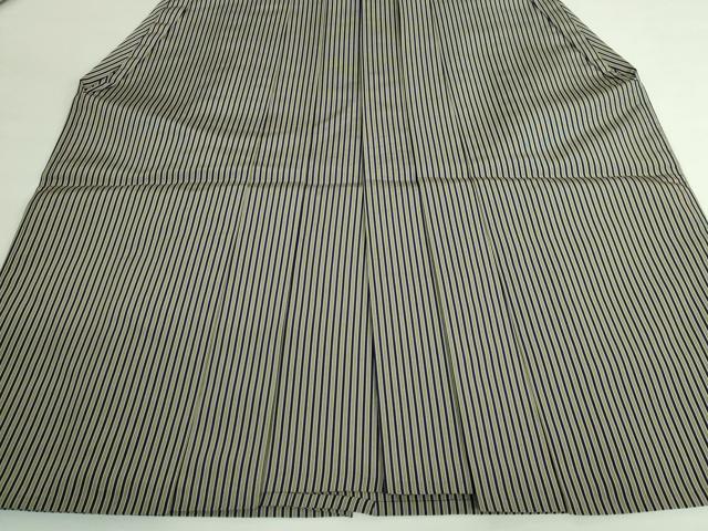 平和屋本店●極上 男性 人間国宝 甲田綏郎 精好仙台平 馬乗り袴 縞 逸品 DZAB3190kh6