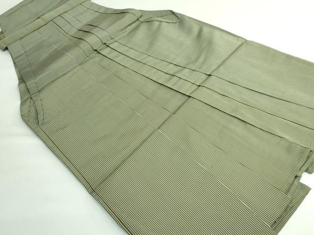 平和屋着物●極上 男性 馬乗り袴 縞 反端付き 逸品 DZAB3191 kh6