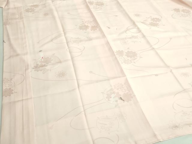 平和屋着物●上質な長襦袢 袷 糸車地紋 跳兎 さが美扱い 逸品 未使用 DZAB3196kh6
