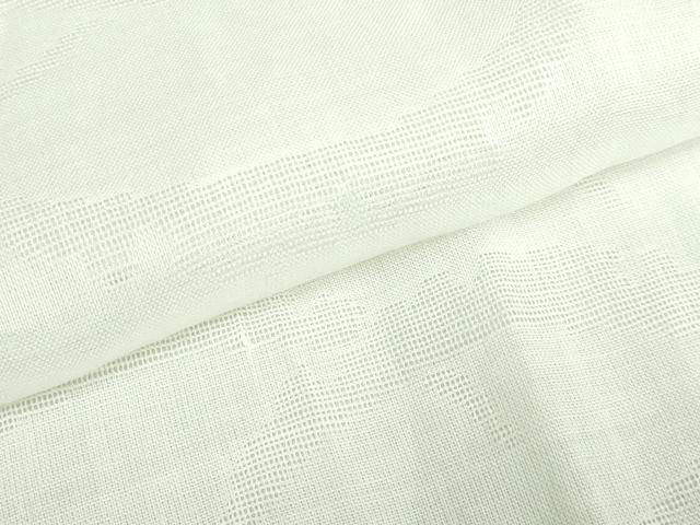 平和屋着物*極上 夏物 男性 長襦袢 小千谷 本麻 雪芝紋紗 象牙色地 逸品 DZAB3199kh6