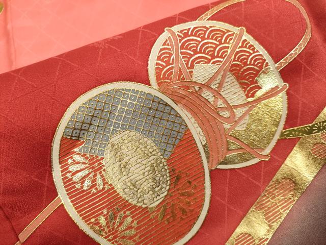 平和屋本店∵極上 女の子 十三参り 子供 祝着 鼓吉祥花文 暈し染め 金彩 逸品 DZAB3209kh6