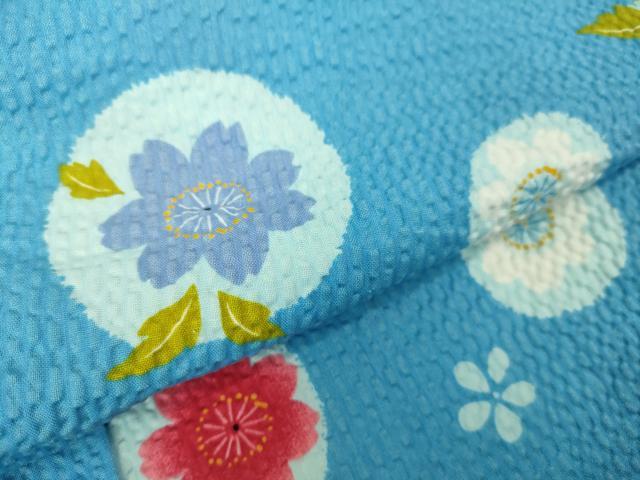 平和屋本店∴極上 夏物 子供 女の子 浴衣 花丸文 逸品 DZAB3222kh6