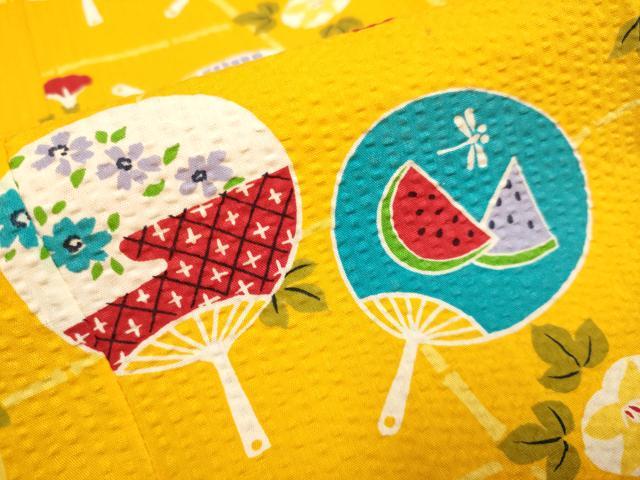 平和屋本店∴極上 夏物 子供 女の子 浴衣 団扇 朝顔 逸品 未使用 DZAB3226kh6