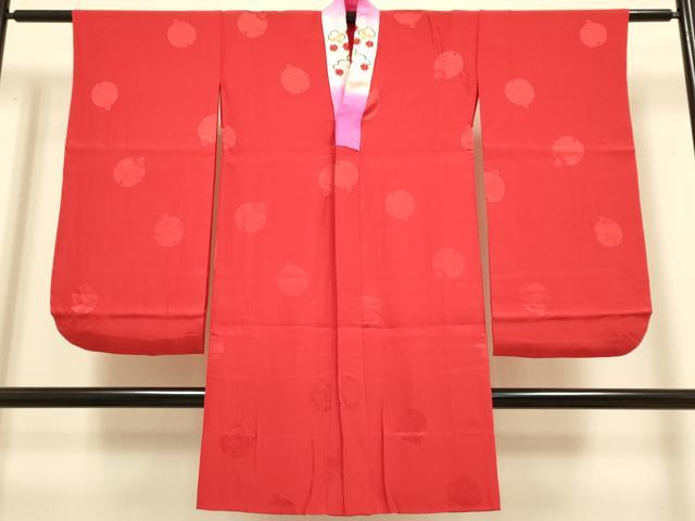 平和屋本店∵極上 女の子 十三参り 子供 祝着・襦袢(半衿刺繍)セット 駒刺繍 束ね熨斗 吉祥花松文 暈し染め 逸品 DZAB3232kh6