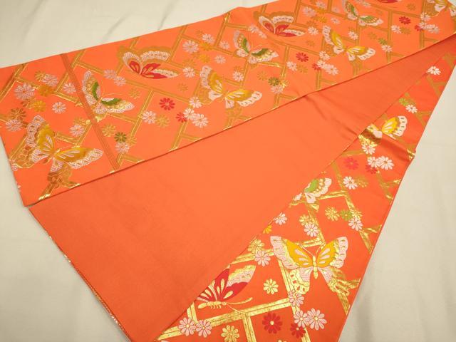 平和屋本店∵極上 女の子 十三参り 子供 祝着・袋帯・しごきセット 駒刺繍 舞蝶鈴花文 暈し染め 金彩 逸品 DZAB3241kh6