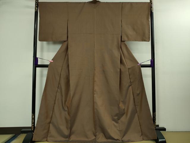 平和屋本店●希少 本場黄八丈 紬 手織 風通くずし 逸品 未使用 DZAB3276kh6