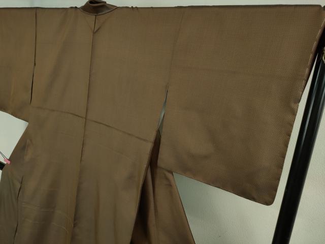 平和屋本店●希少 本場黄八丈 紬 手織 風通くずし 逸品 未使用 DZAB3276kh6
