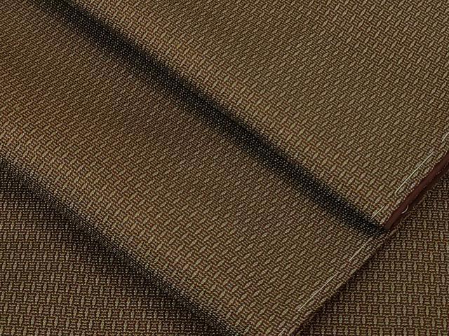 平和屋本店●希少 本場黄八丈 紬 手織 風通くずし 逸品 未使用 DZAB3276kh6
