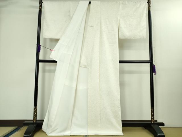 平和屋本店●極上 中国三大刺繍 スワトウ刺繍 汕頭刺繍 総刺繍 訪問着 名物裂花文 象牙色地 逸品 DZAB3279kh6