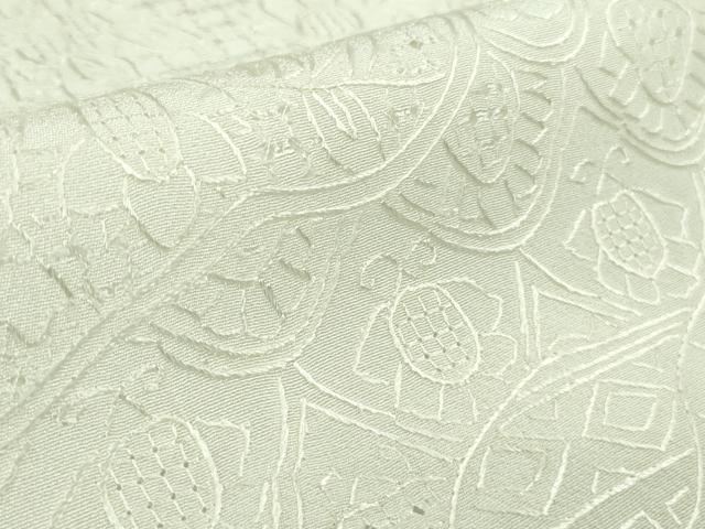 平和屋本店●極上 中国三大刺繍 スワトウ刺繍 汕頭刺繍 総刺繍 訪問着 名物裂花文 象牙色地 逸品 DZAB3279kh6