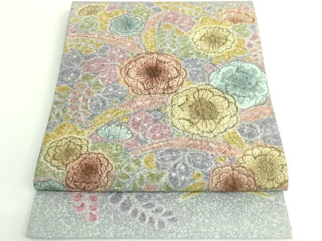 平和屋着物●極上 太鼓柄袋帯 辻が花 金糸 逸品 DZAB3319kh6