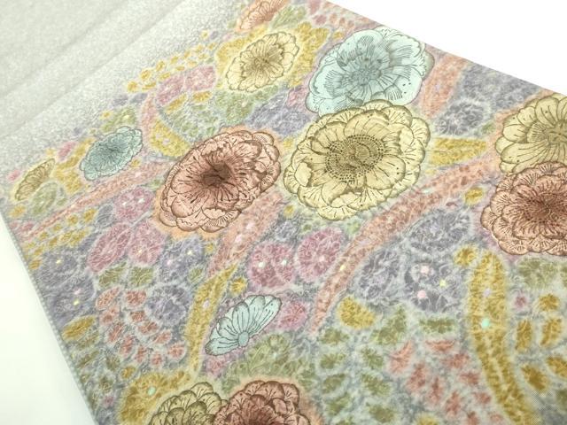 平和屋着物●極上 太鼓柄袋帯 辻が花 金糸 逸品 DZAB3319kh6