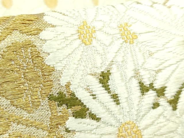 平和屋着物●極上 皇室・伊勢神宮御用 御御帯 山口美術織物 山口弘躬 六通柄袋帯 唐織 木春菊 金糸 逸品 DZAB3325kh6